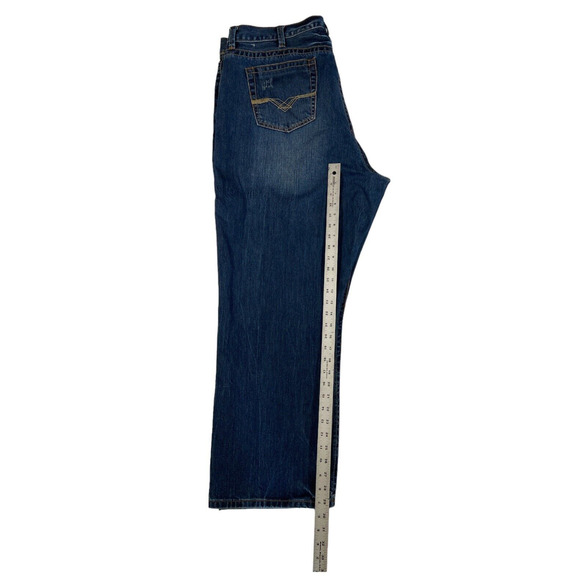 John B Stetson Co 1312 Modern Straight Leg Jeans 44x30 Medium Wash Distressed - Picture 5 of 12